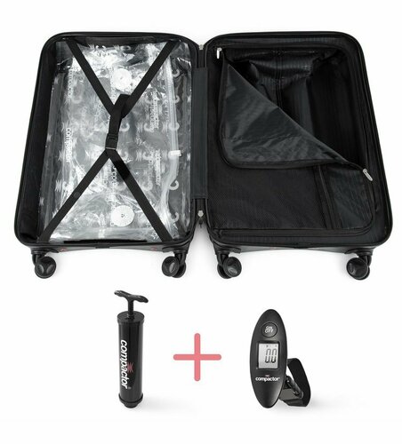 Compactor Potovalna kovčka Cosmos XL, 53,5 x 31 x80 cm, temno siva