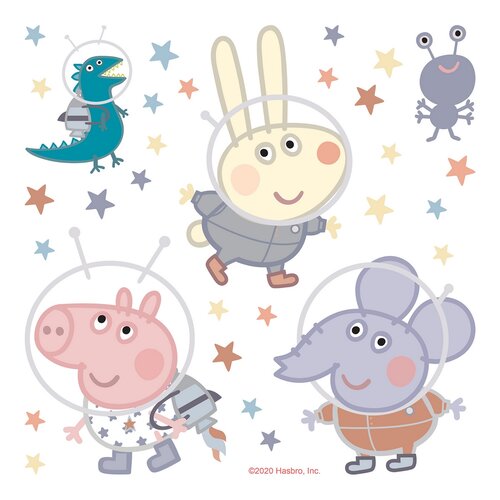 Samolepilni dekoracija Peppa pig Space, 30 x 30 cm