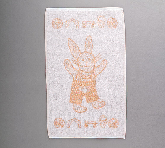 Dětský froté ručník Zajíček, oranžový, 50 x 30 cm