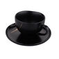 Filiżanka do kawy porcelanowa ze spodkiem Altom Magnific 200 ml, czarny
