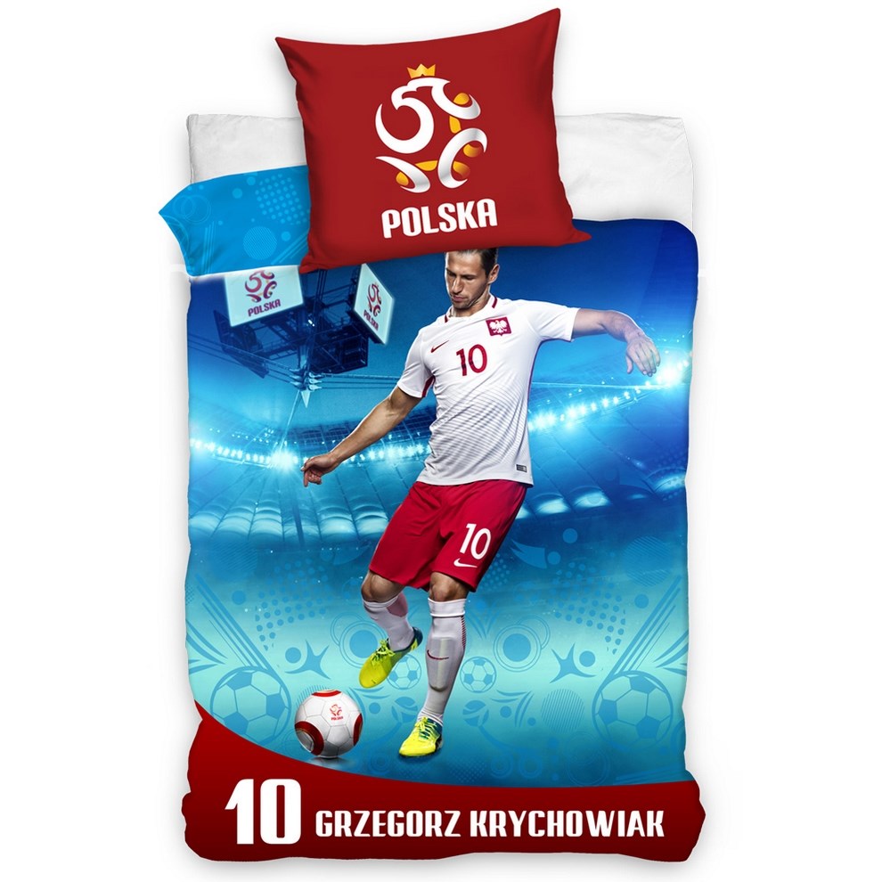 TipTrade Bavlnené obliečky Polska Krychowiak, 160 x 200 cm, 70 x 80 cm