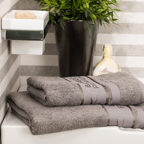 4Home Komplet Bamboo Premium ręczników szary, 70 x 140 cm, 50 x 100 cm