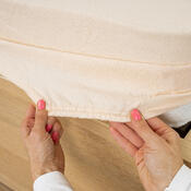 4Home Frottee-Spannbettlaken Beige, 180 x 200 cm
