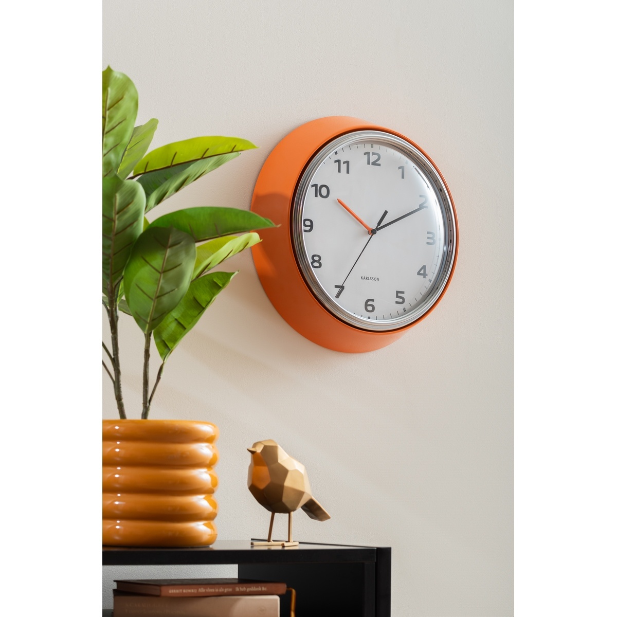 Karlsson 6006OR designové nástěnné hodiny oranžová, pr. 34 cm - thumb (3)