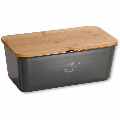 Kesper 58089 Kruhnik z desko, siva, 34 x 14 x 18cm