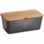Cutie de pâine Kesper 58089 cu placă de tăiat,gri, 34 x 14 x 18 cm