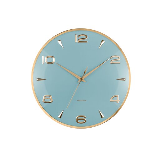Karlsson 6017BL дизайнерський настінний годинник  світло-блакитний, діам. 40 см