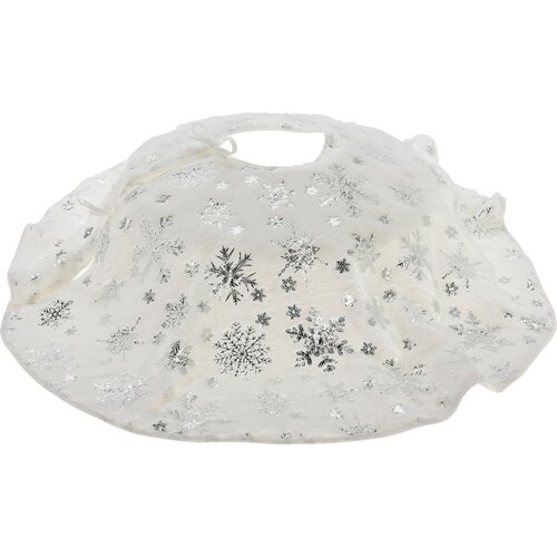 Textilbezug für Weihnachtsbaum-Ständer Silver flakes, 90 x 90 cm