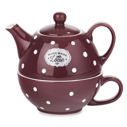 HomeMade Porcelán teáskanna csészével