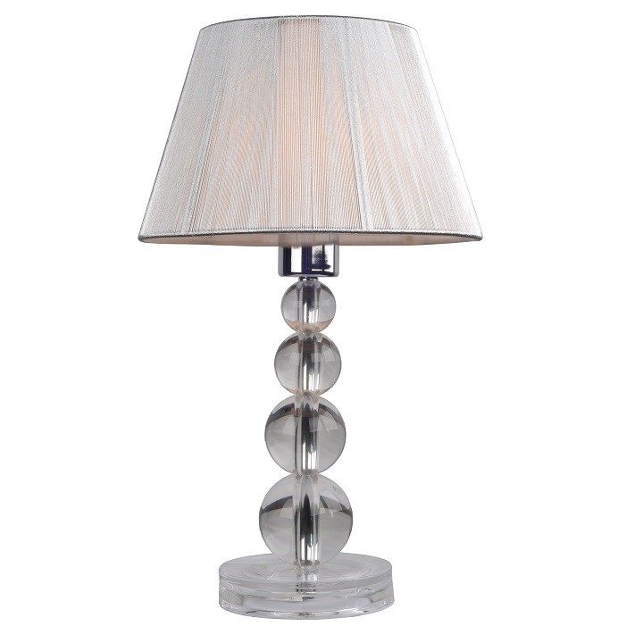Tempo Kondela Stolná lampa Cinda 14, strieborná