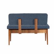 Lavice Vina Dark Blue and Walnut