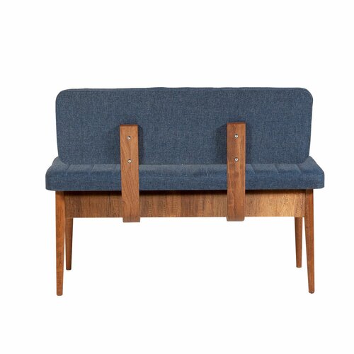 Lavice Vina Dark Blue and Walnut