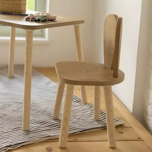 Bunny One Chair Set - Brown gyerekasztal és székek 2 db