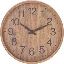 Zegar ścienny z imitacją drewna Rimini, śr. 30,5 cm, jasnobrązowy
