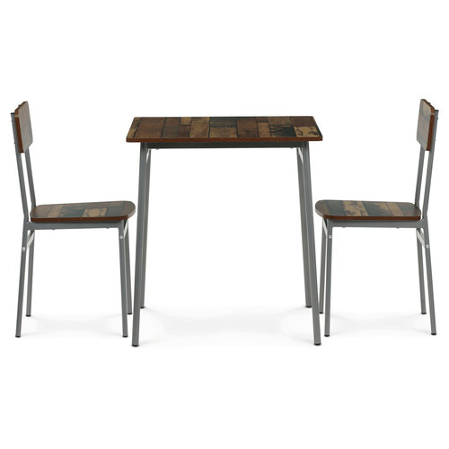 Jídelní set pro 2 osoby CORE Old Wood, šedá konstrukce