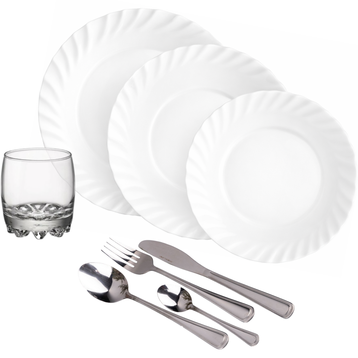 Bormioli Rocco 48-dielna jedálenská súprava s príbormi Prima & Hanna