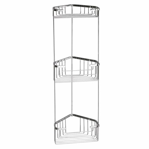 GEDY 2484 Inteligentna półka narożna trzypoziomowa20 x 59 x 15 cm, srebrna
