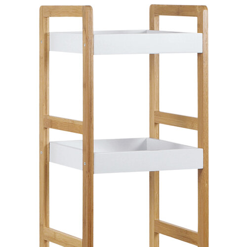 Raft din bambus cu 5 rafturi, 128 cm