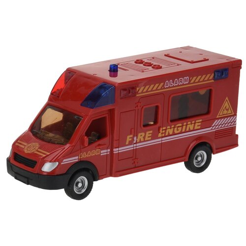Mașină de pompieri roșie, 18 cm