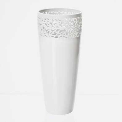 Váza Cara Mia 1, 33 cm, biela