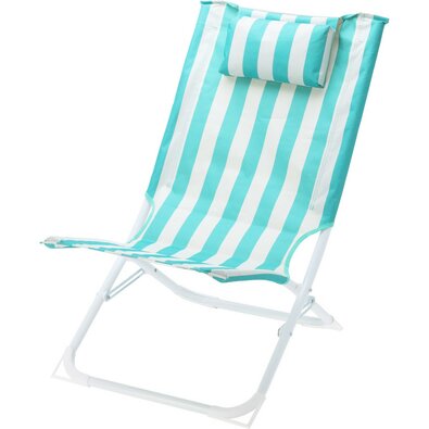 Klappbarer Strandstuhl mit Streifen, Grün