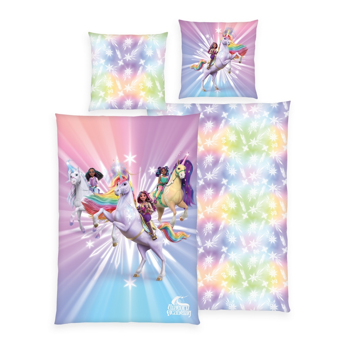 Herding Bawełniana pościel Unicorn Academy, 135 x200 cm, 80 x 80 cm, 135 x 200 cm, 80 x 80 cm