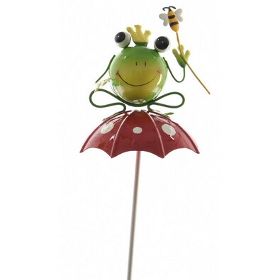 Dekoračná Žabka s včielkou na dáždniku, 70 cm