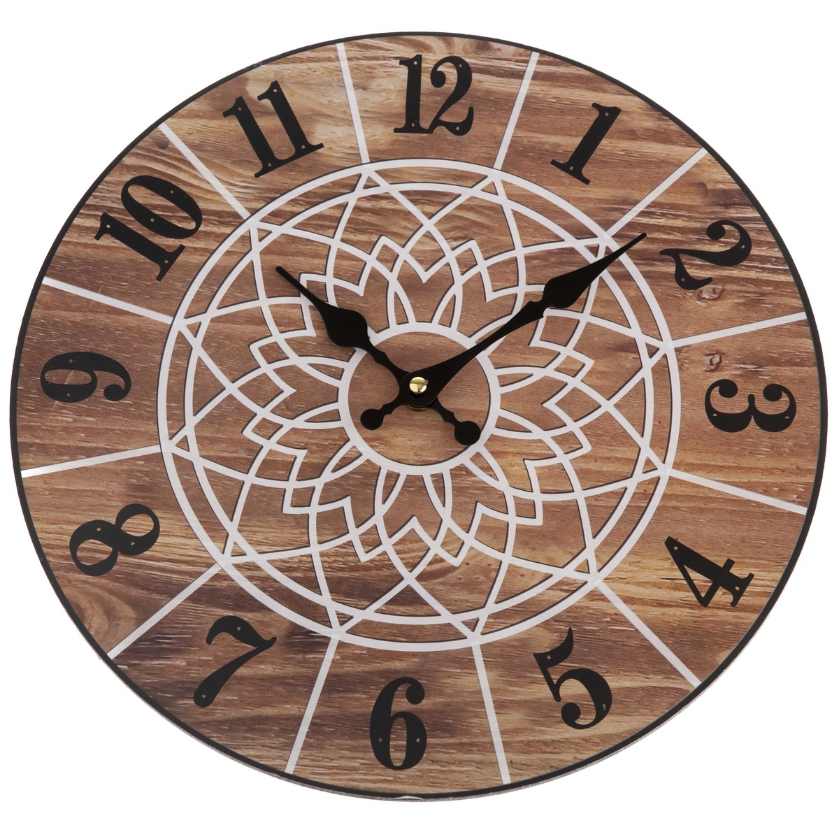 Nástěnné hodiny Mandala 34 cm, natural