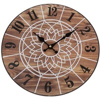 Настінний годинник Mandala 34 см, природний