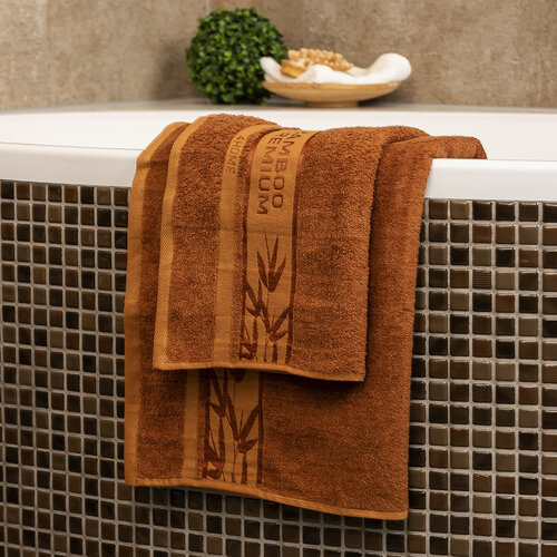 4Home Набір Bamboo Premium рушників коричневий, 70 x 140 см, 50 x 100 см