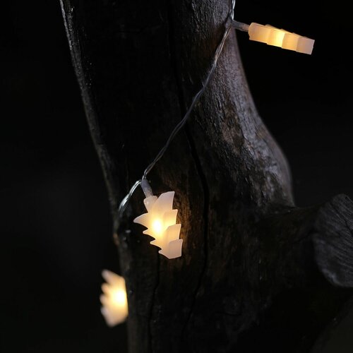 DecoKing Vánoční světelný řetěz Stromečky teplá bílá, 20 LED