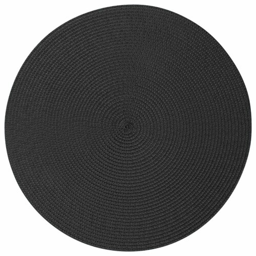 Altom Servietni prtiček Straw črn, premer 38 cm,set 4 kosov