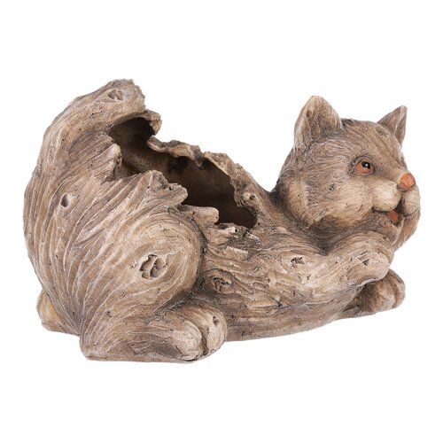 Ovitek za cvetje Mačka, 21 x 12 x 13 cm, poliresin