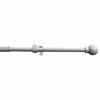 Dehnbare Gardinengarnitur Kugel 16/19 mm weiß, 120- 230 cm, ohne Ringe