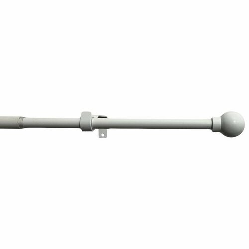 Záclonová souprava roztažitelná Koule 16/19 mm bílá, 120 - 230 cm