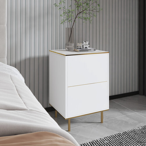 Noční stolek Imaj Marble White