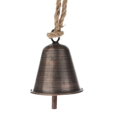 Závěsný kovový zvon Patrik, 9,5 x 20 x 9,5 cm