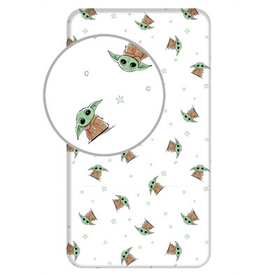 Jerry Fabrics Platno s gumico Star Wars Baby Yoda,90 x 200 cm + 25 cm