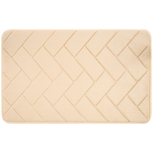Badematte mit Memory Foam Parkette Beige, 50 x 80 cm