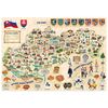 Népszerű puzzle Szlovákia térképe, 160 darab