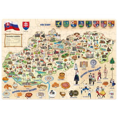 Popular Puzzle Harta Slovaciei, 160 piese