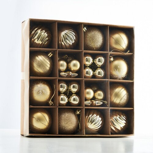 Set ornamente Crăciun 4Home Merry&Bright, 42 buc., auriu