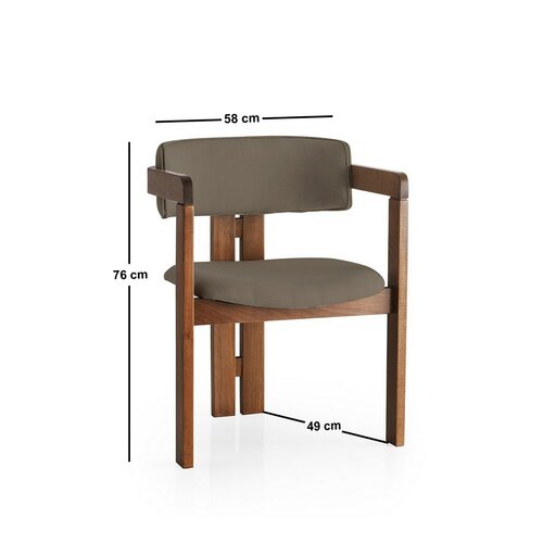 Jedálenská stolička CO Light Brown and Walnut