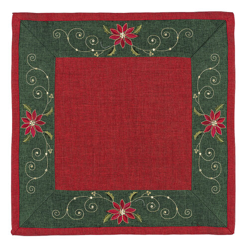 Obrus świąteczny Gwiazda, czerwony, 35 x 35 cm