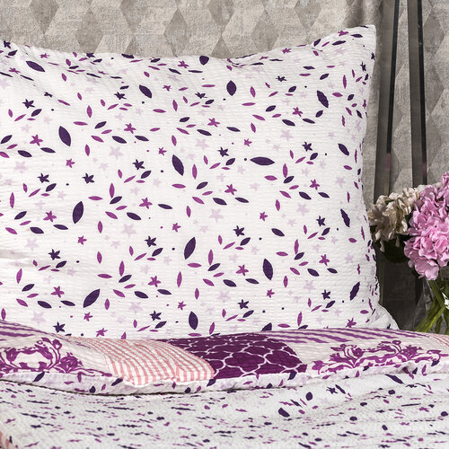 4Home Krepové obliečky Patchwork violet, 140 x 200 cm, 70 x 90 cm