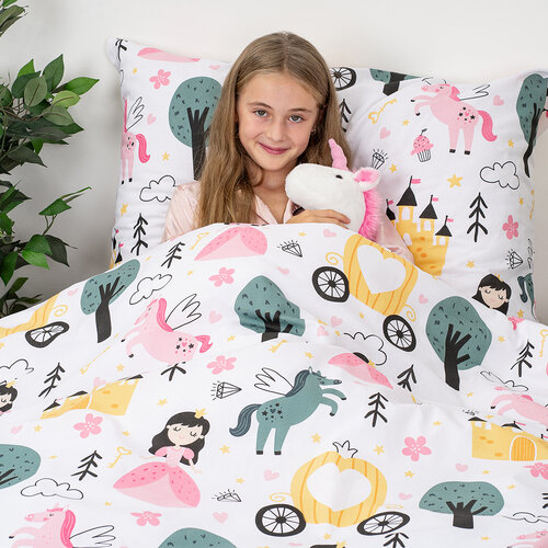 Lenjerie de pat din bumbac pentru copii 4Home Fairytale Dream, 140 x 200 cm, 70 x 90 cm
