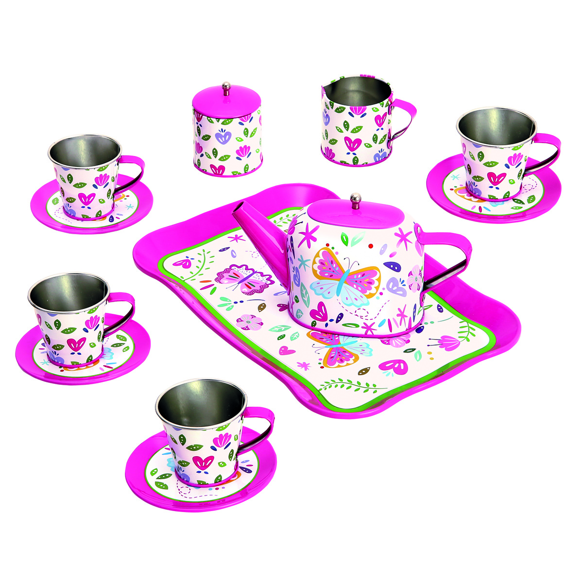 Levně Bino Dětský čajový set - růžová
