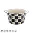 Orion Emaillierter Topf Schachbrettmuster Rand, 3 l, Durchmesser 20 cm