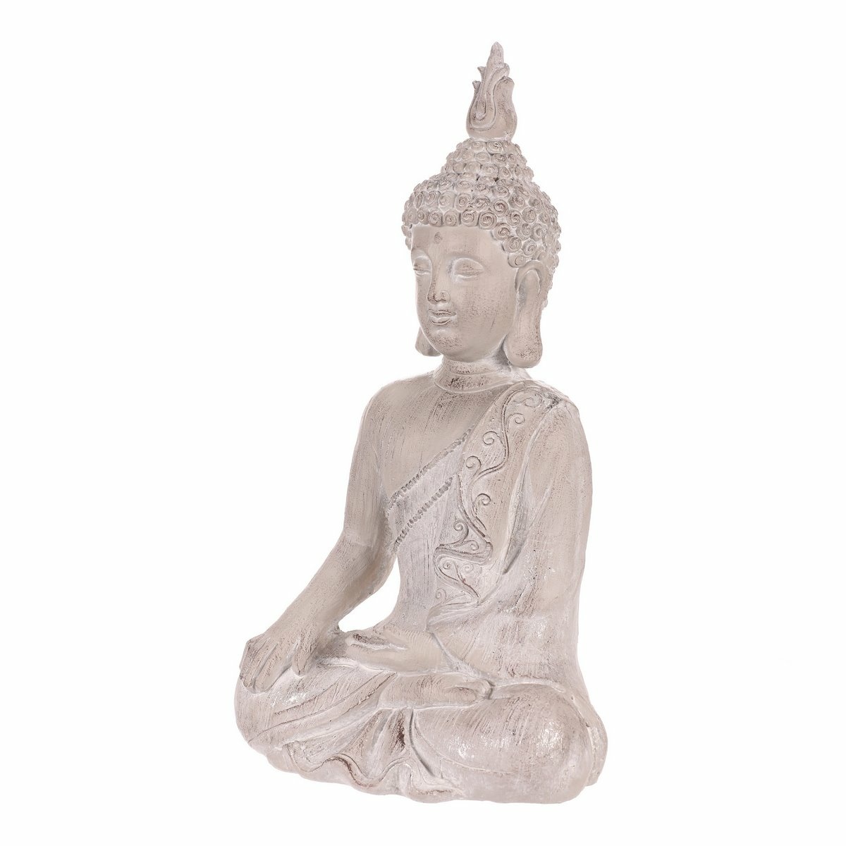 Dekoráció Buddha szobor ülve, szürke, polirezin ,30 x 22 x 54 cm termék 2. képe