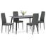 Jedálenský set Mramor s keramickou doskou a 4stoličkami, sivá